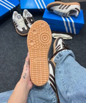 Adidas Samba OG Off White e Marrom Atacado 4