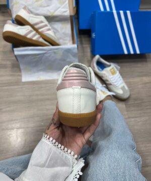 Adidas Samba Premium Branco e Rosa Atacado 2