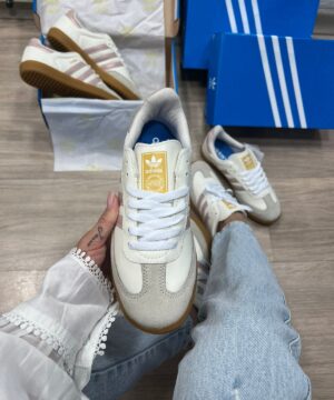 Adidas Samba Premium Branco e Rosa Atacado 3