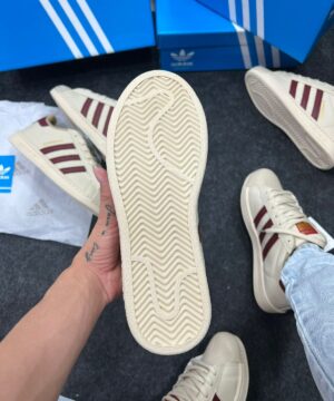 Adidas Superstar Premium Bege Bordo Atacado 4