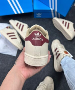 Adidas Superstar Premium Bege Bordo Atacado 5