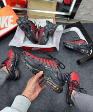Nike Air Max TN Plus Preto e Vermelho Atacado 3