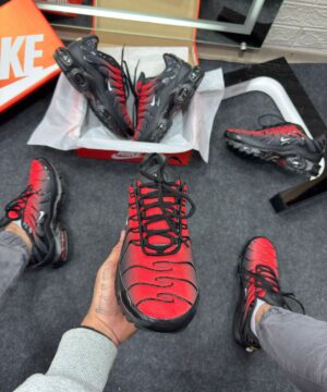 Nike Air Max TN Plus Preto e Vermelho Atacado 5