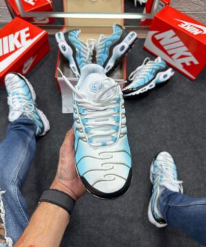 Nike Air Max Tn Plus Premium Branco Com Azul Atacado 2
