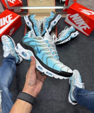 Nike Air Max Tn Plus Premium Branco Com Azul Atacado
