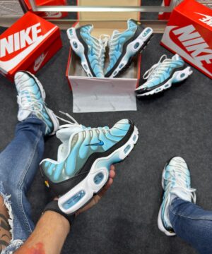 Nike Air Max Tn Plus Premium Branco Com Azul Atacado 6