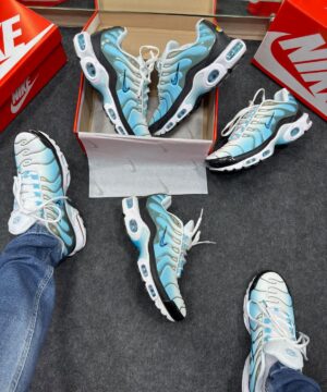 Nike Air Max Tn Plus Premium Branco Com Azul Atacado 7