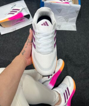 Adidas Falcon Premium Branco Rosa e Laranja 3