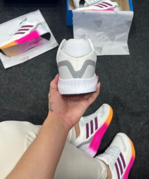 Adidas Falcon Premium Branco Rosa e Laranja 5
