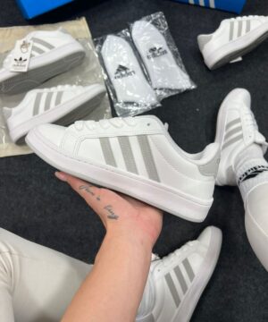 Adidas Ladies Premium Branco Cinza 4