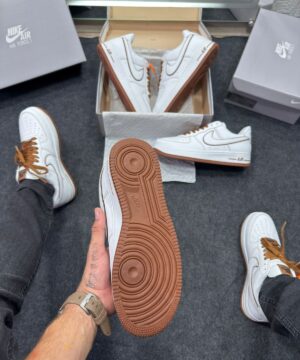 Air Force Prime Luxo Branco e Marrom Atacado 3