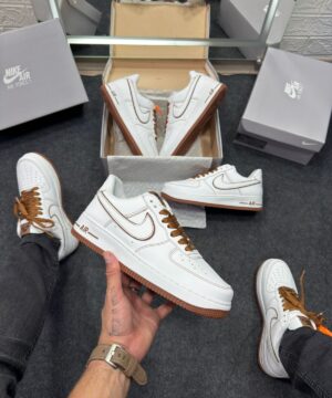 Air Force Prime Luxo Branco e Marrom Atacado
