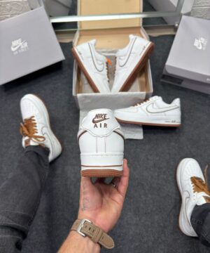 Air Force Prime Luxo Branco e Marrom Atacado 4