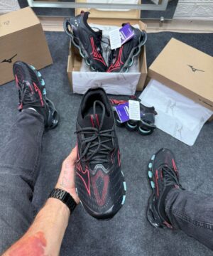 Mizuno Wave Prophecy 14 Preto e Vermelho Atacado 2