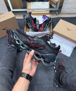 Mizuno Wave Prophecy 14 Preto e Vermelho Atacado 3