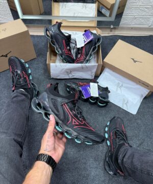 Mizuno Wave Prophecy 14 Preto e Vermelho Atacado