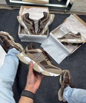 New Balance 9060 Premium Branco e Marrom Atacado