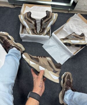 New Balance 9060 Premium Branco e Marrom Atacado 5
