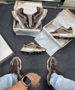 New Balance 9060 Premium Branco e Marrom Atacado 6