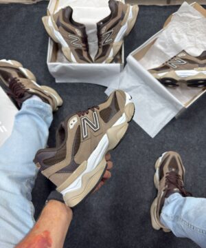 New Balance 9060 Premium Branco e Marrom Atacado 7