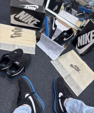 Nike AF1 PRIME Preto e Azul Atacado 6