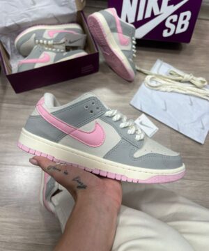 Nike SB Dunk Low Premium Cinza e Rosa Atacado