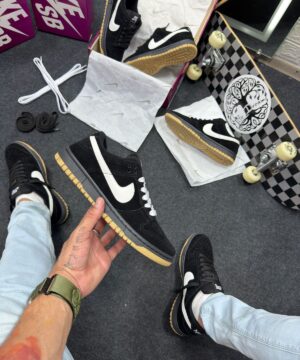 Nike Sb Dunk Low Pro Preto Camurça Atacado