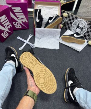 Nike Sb Dunk Low Pro Preto Camurca Atacado 7