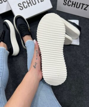 Shutz Casual Trico Premium Branco e Preto Atacado 6