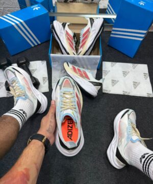 Adidas Adizero Boston 11 Branco Cinza Marrom Atacado 4