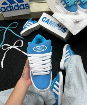 Adidas Campus Sintetico Camurca Azul Bebe 2