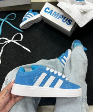 Adidas Campus Sintetico Camurca Azul Bebe 8