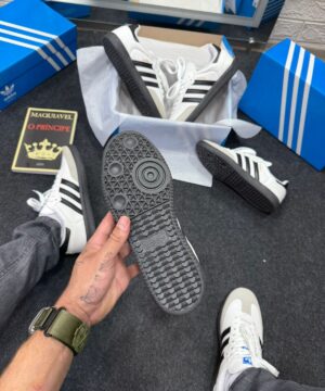 Adidas Samba Premium Branco e Preto Atacado 5