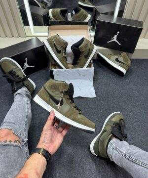 Bota Air Jordan Premium Verde Militar
