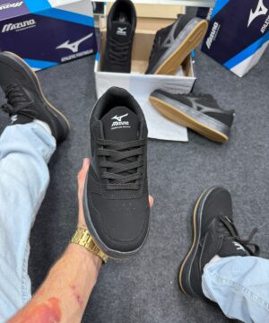 Mizuno Street Wind Preto Camurca Atacado 4