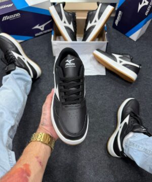 Mizuno Street Wind Preto e Branco Atacado 6