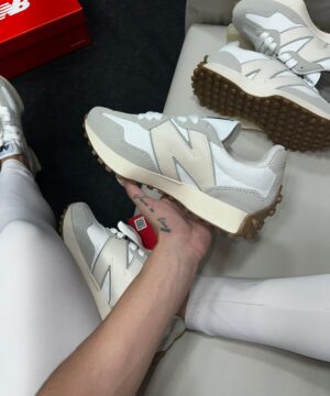 New Balance 327 Branco E Bege Feminino Atacado 5