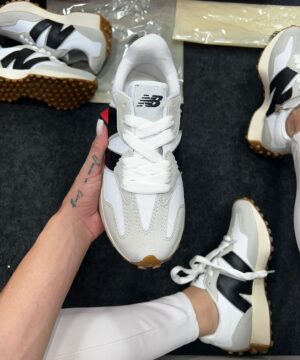 New Balance 327 Branco e Preto Feminino Atacado 5