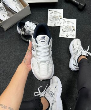 New Balance 530 Branco e Azul Atacado 6