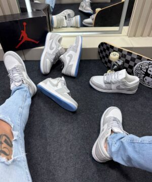 Nike Air Jordan Low Premium Branco e Cinza 3