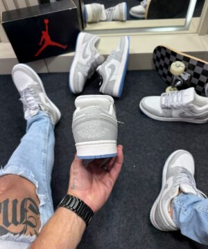Nike Air Jordan Low Premium Branco e Cinza 9