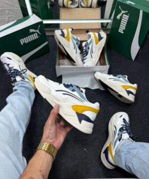 Puma Rs x Efekt Masculino Off White Azul e Amarelo Atacado 6