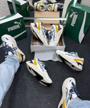Puma Rs x Efekt Masculino Off White Azul e Amarelo Atacado 8