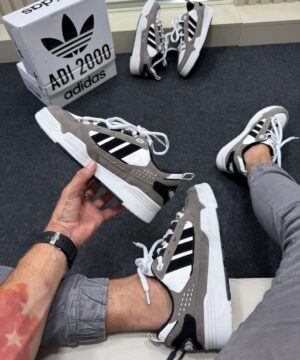 Adidas 2000 Premium Cinza Branco Preto 3