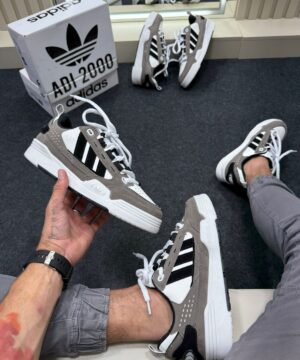 Adidas 2000 Premium Cinza Branco Preto