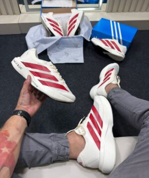 Adidas Adizero Evo SL Off White e Vermelho 3