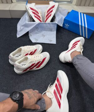 Adidas Adizero Evo SL Off White e Vermelho 6