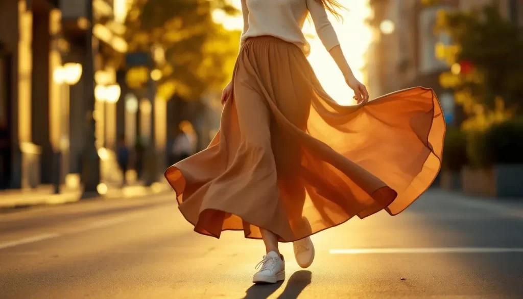 Como Usar Saia Longa com Tênis