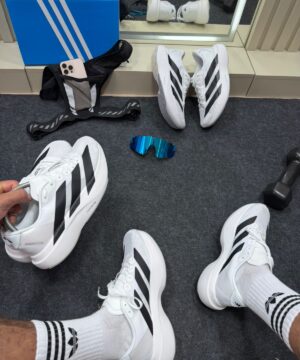 Adidas Adizero Branco e Preto Masculino 4