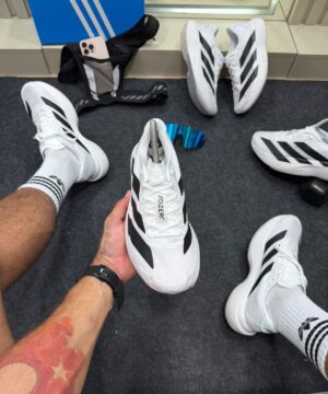 Adidas Adizero Branco e Preto Masculino 5